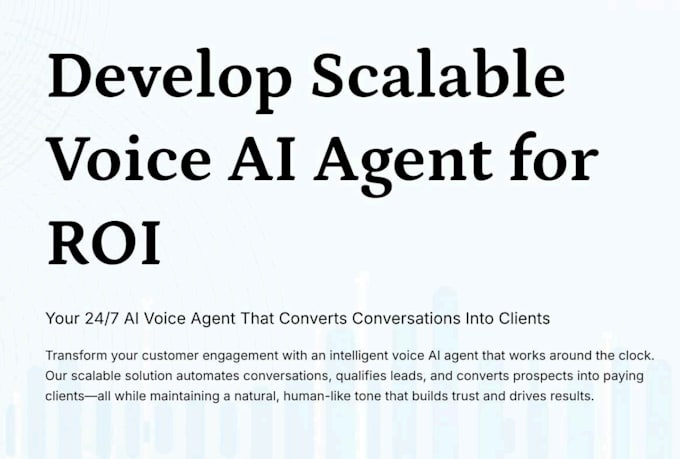 develop scalable voice ai agent for ROI